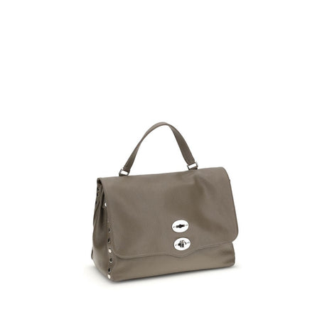 Zanellato Gray Calf Leather Bos Taurus Shoulder Bag