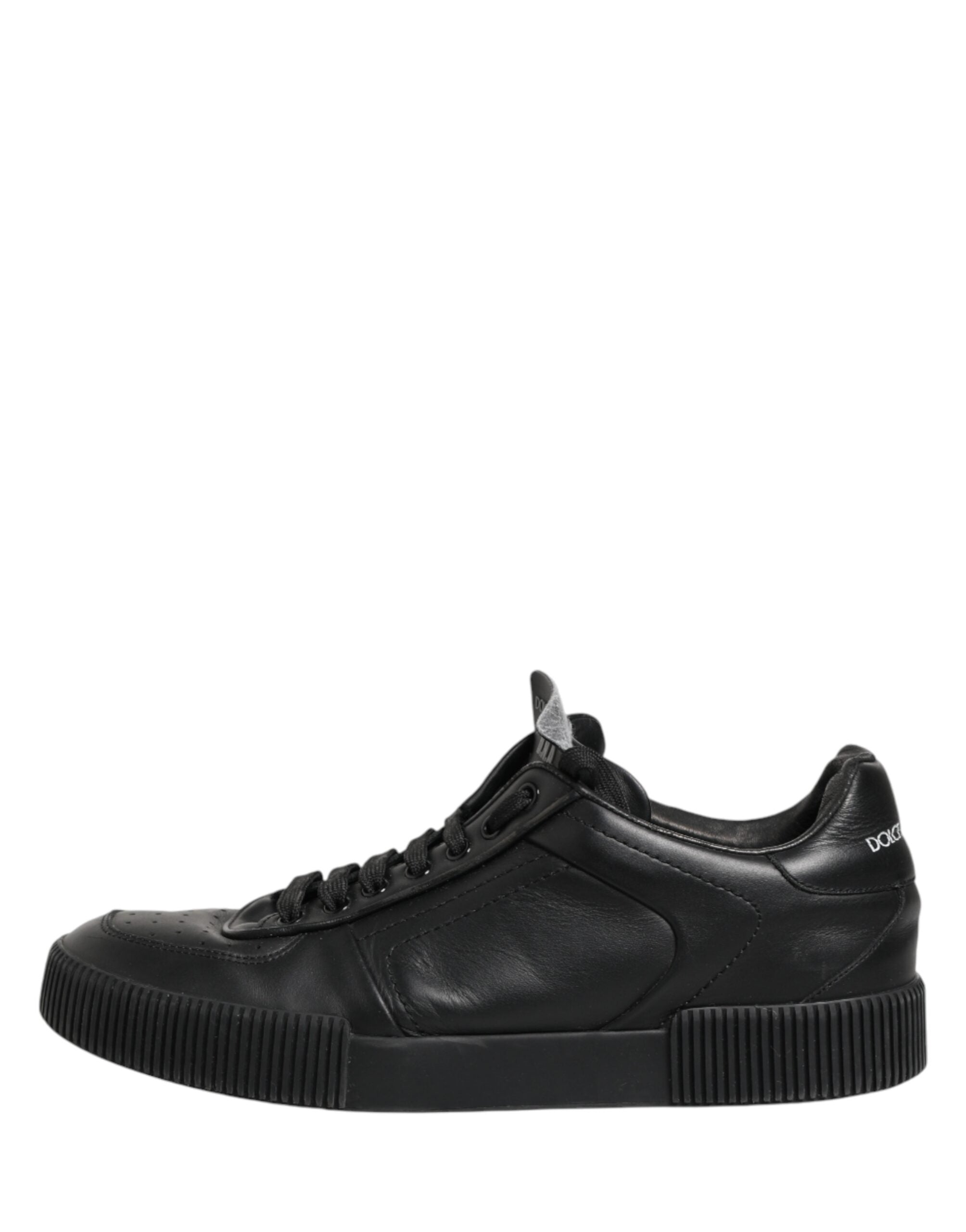 Dolce & Gabbana Black MIAMI Calf Low Top Men Sneakers  Shoes