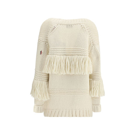 Moncler Grenoble Cremefarvet Polyamid Cardigan
