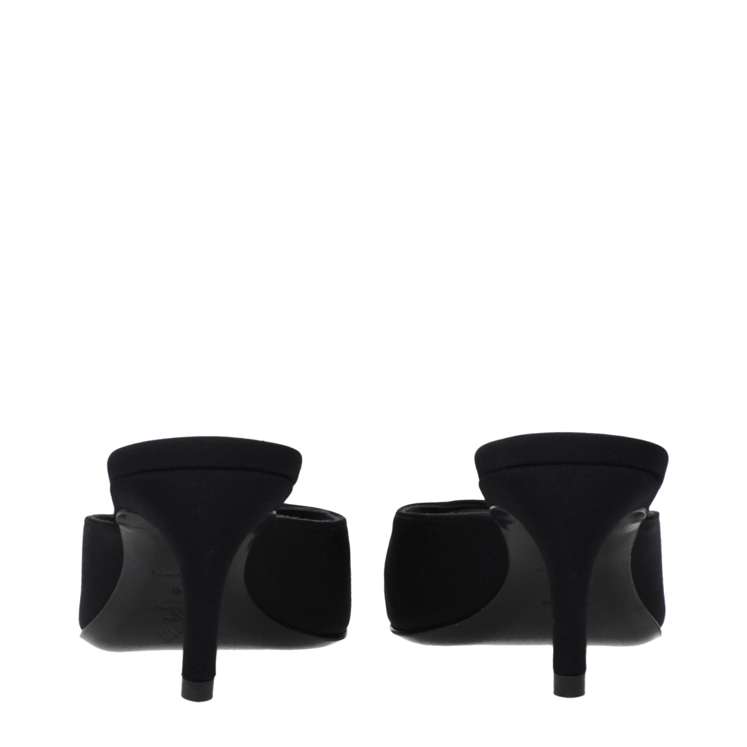 The Attico Black Fabric Flat Sandals