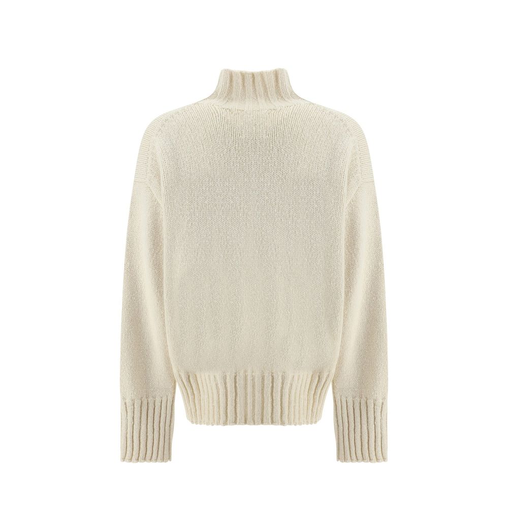 Jil Sander White Silk Sweatshirt