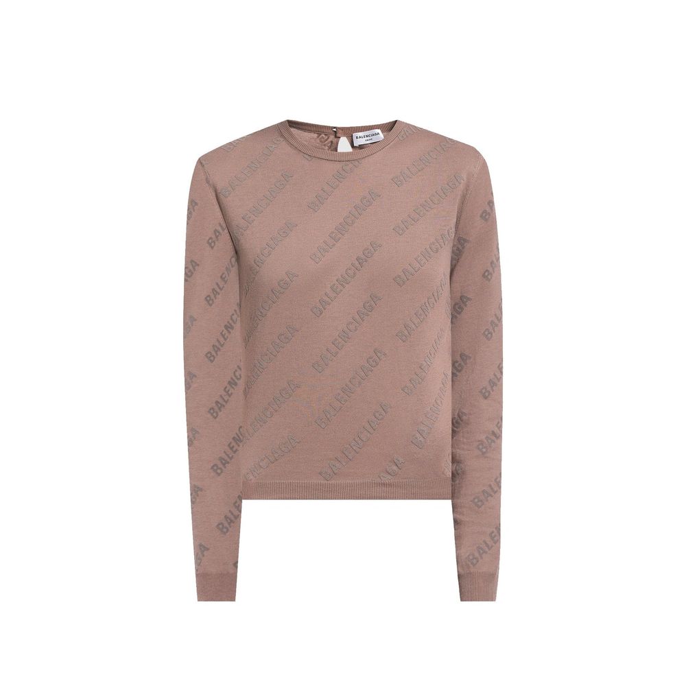 Balenciaga Brown Cotton Sweatshirt