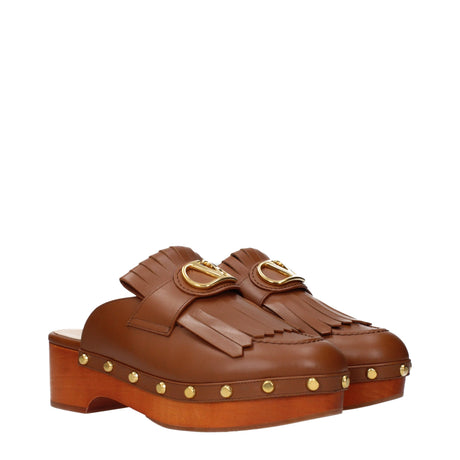 Valentino Garavani Brune Lædertøfler