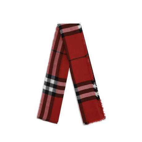 Burberry rødt uldtørklæde