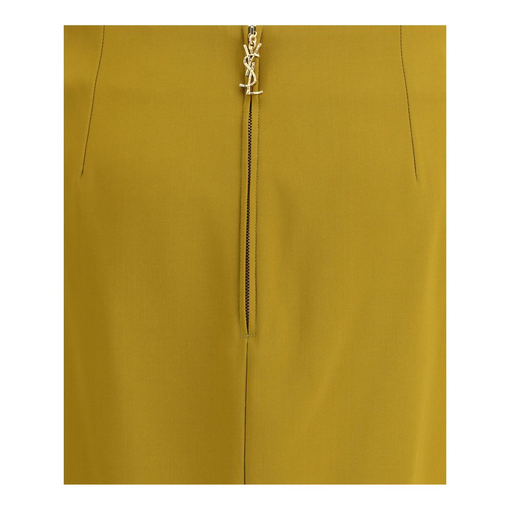 Saint Laurent Yellow Viscose Skirt