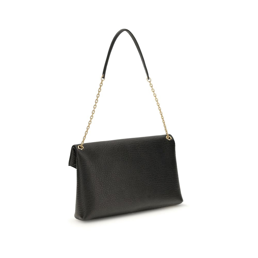 Saint Laurent Black Lamb Ovis Aries Aries Shoulder Bag