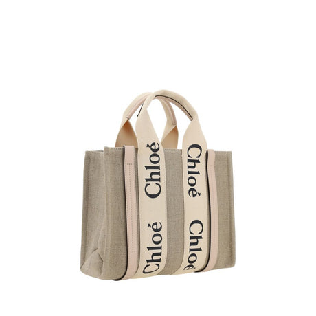 Chloé Brown Linen Handbag