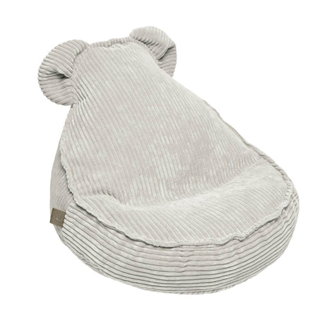 MeowBaby® Aesthetic Velvet Sako Bag – Teddy Ecru | Comfortable & Stylish Pouf | Made in Europe - Hilstor