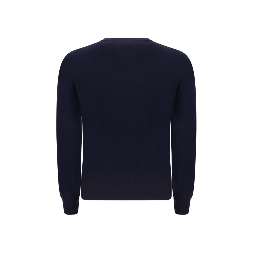 Brunello Cucinelli Blue Fleece Wool Sweater