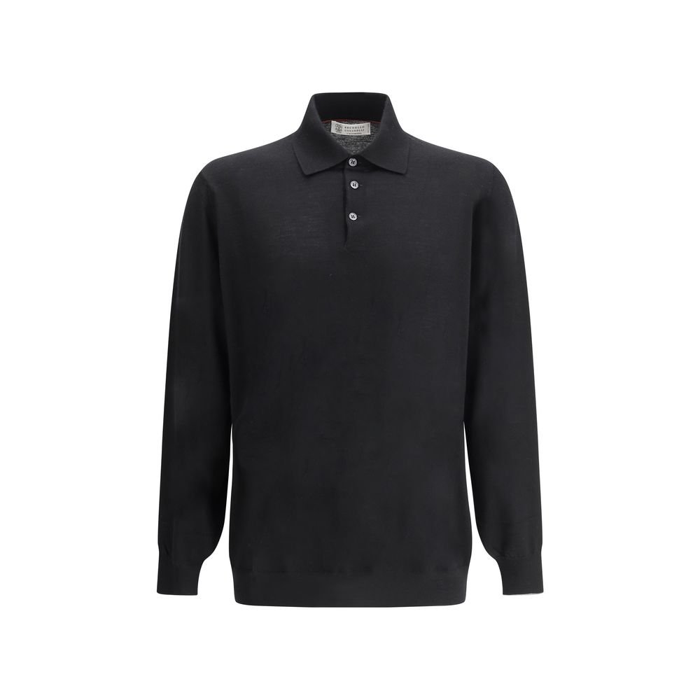 Brunello Cucinelli sort kashmirskjorte