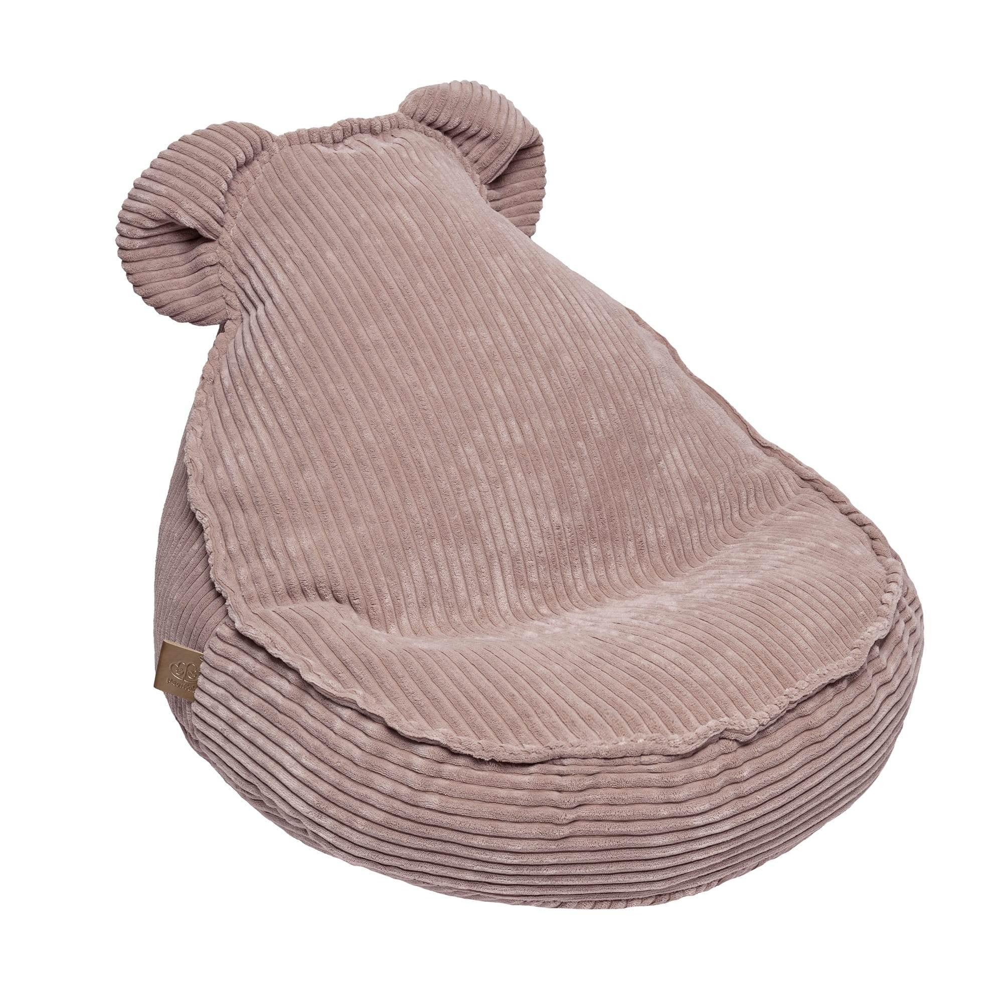 MeowBaby® Aesthetic Velvet Sako Bag – Teddy Powder Rose | Comfortable & Stylish Pouf | Made in Europe - Hilstor