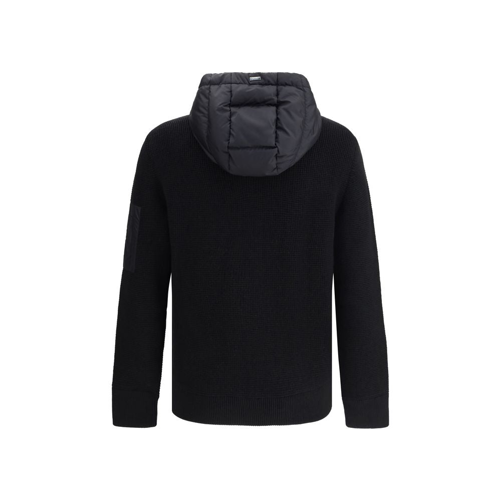 Herno Black Wool Bomber