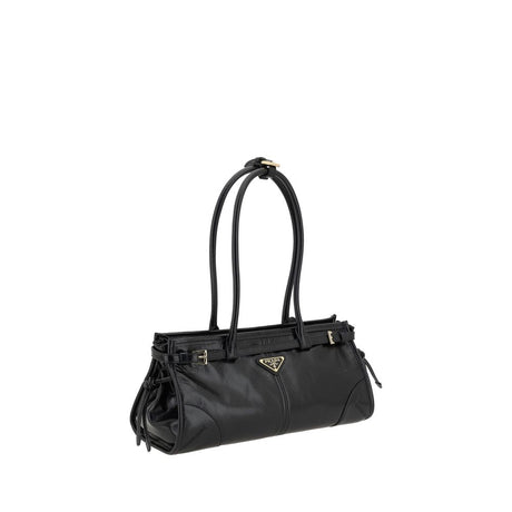 Prada Black Calf Leather Bos Taurus Shoulder Bag