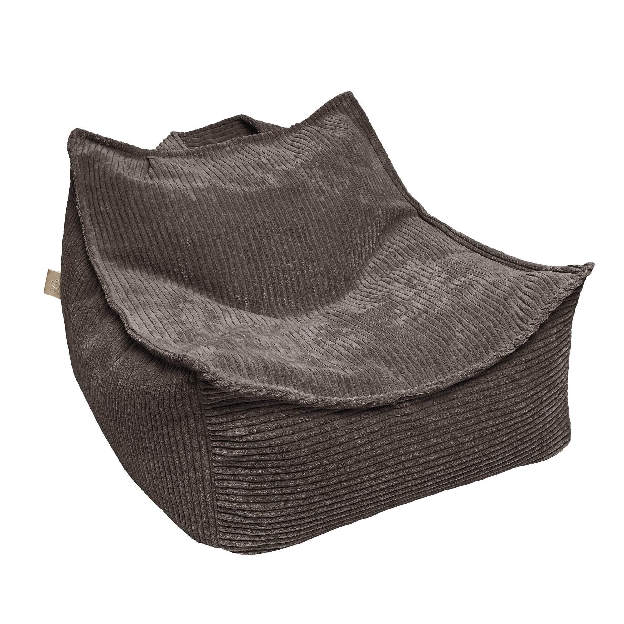 MeowBaby® Aesthetic Velvet Sako Bag – Brown | Comfortable & Stylish Pouf | Made in EU - Hilstor