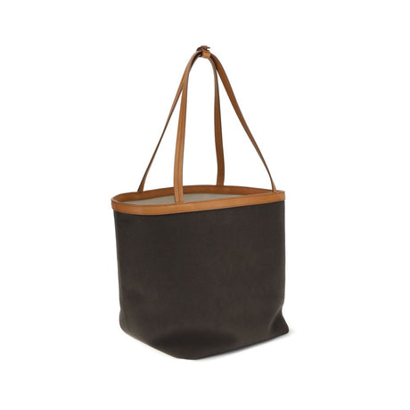 The Row Brown Cotton Shoulder Bag