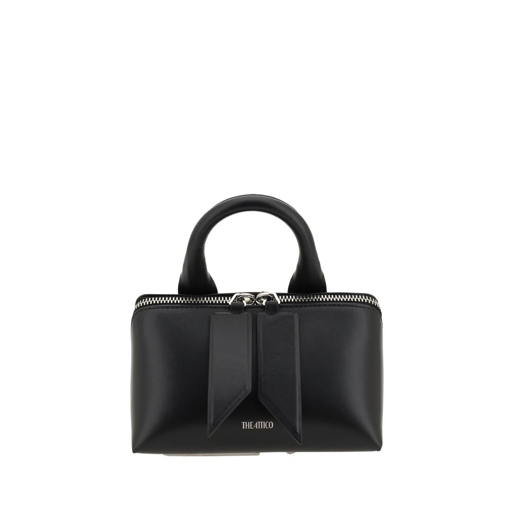 The Attico Black Calf Leather Bos Taurus Shoulder Bag