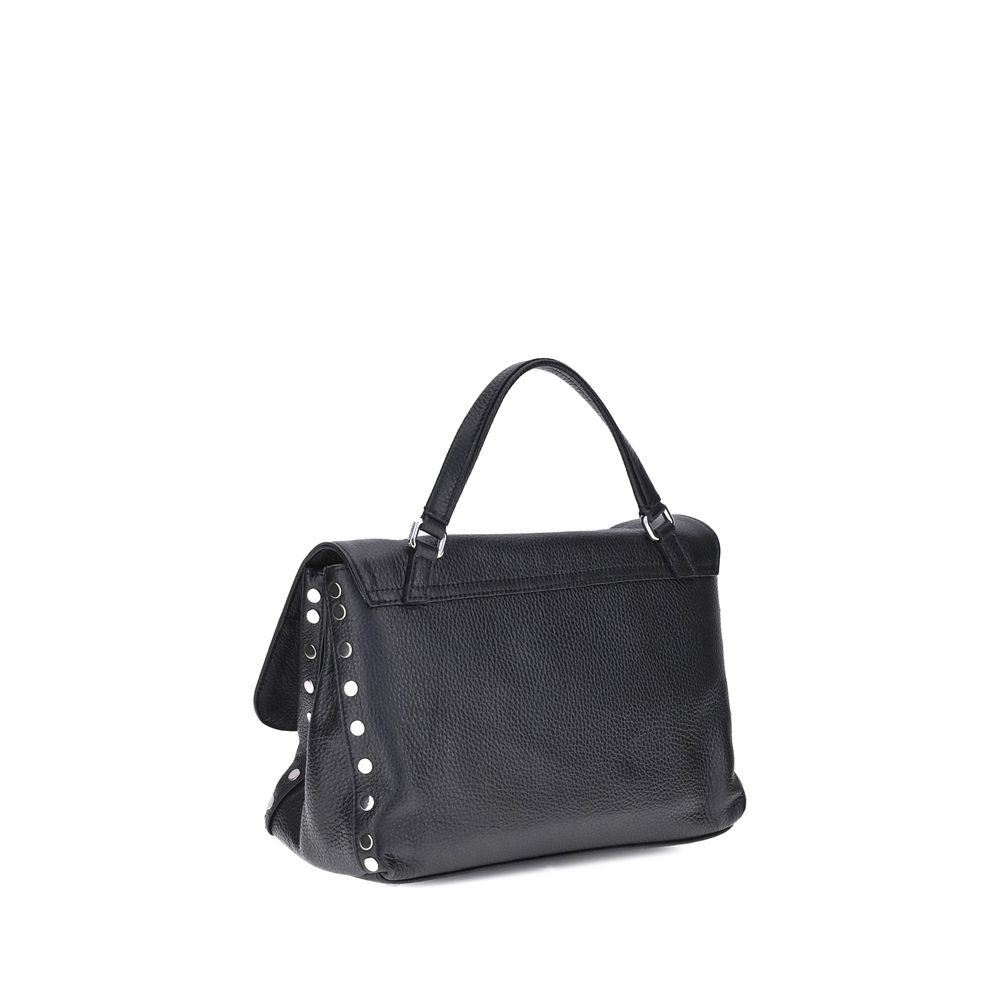 Zanellato Black Calf Leather Bos Taurus Shoulder Bag