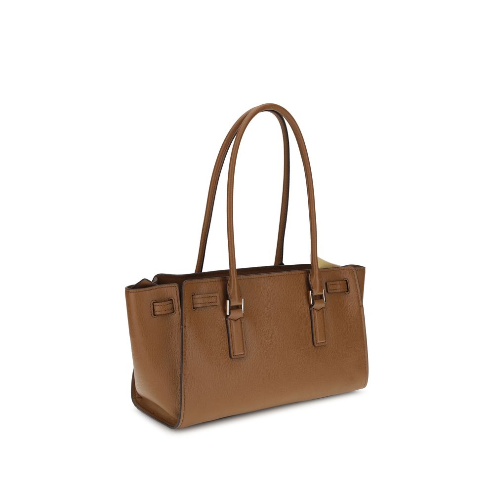 Michael Kors Brown Calf Leather Bos Taurus Shoulder Bag