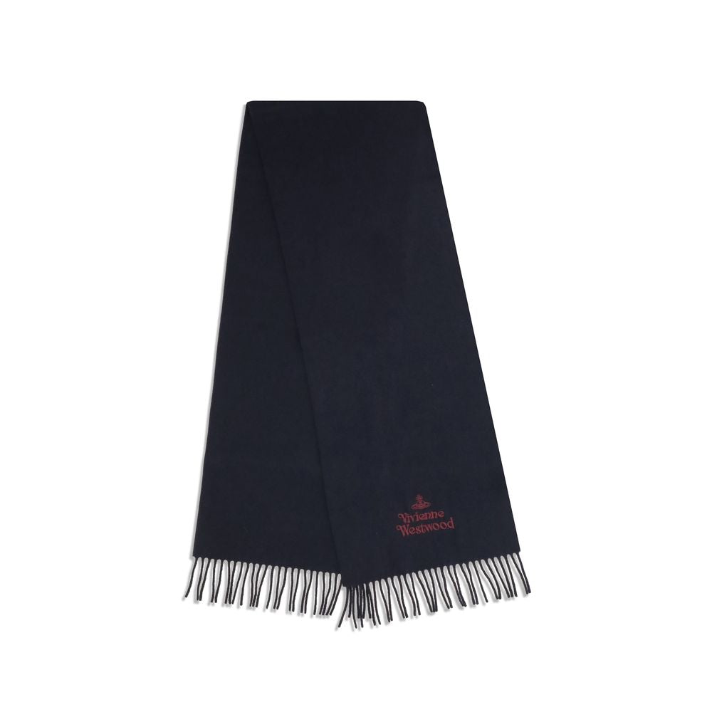 Vivienne Westwood Blue Wool Scarf