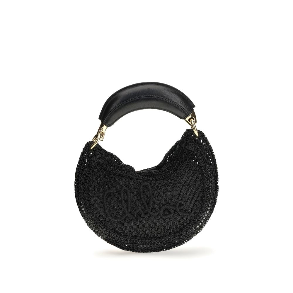 Chloé Black Raffia Shoulder Bag