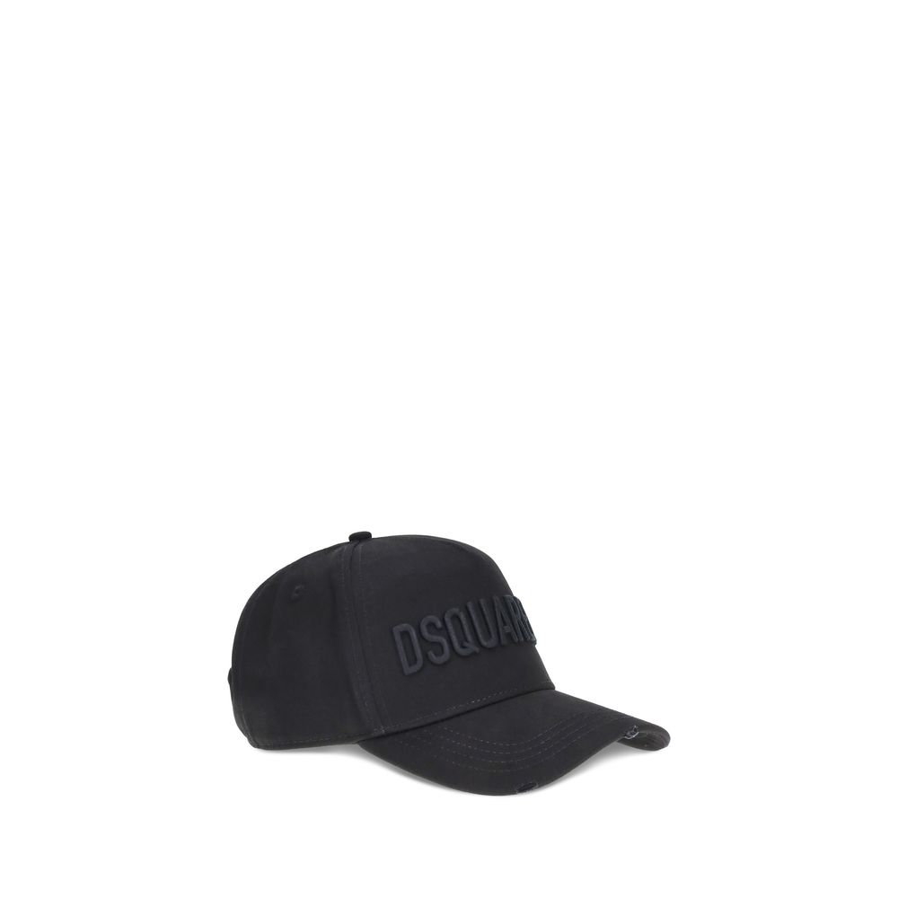 Dsquared² Black Cotton Cap (Baseball Hat)