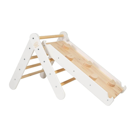 MeowBaby Slide-Climbing Wall 2in1 Set - Montessori Triangular Ladder & Slide for Indoor & Outdoor Fun | Enhances Motor Skills & Confidence, Made in Europe - Hilstor