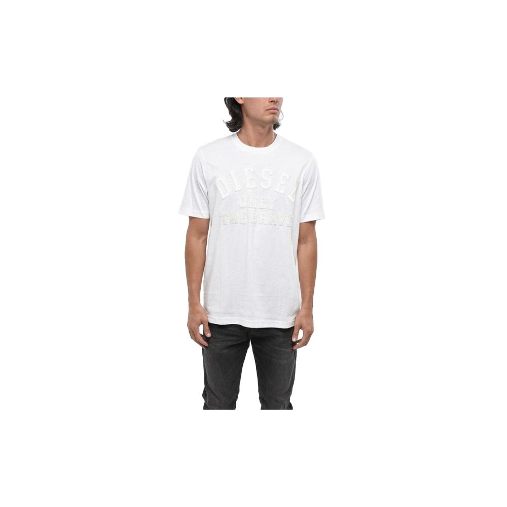 Diesel White Cotton Men's T-Shirt