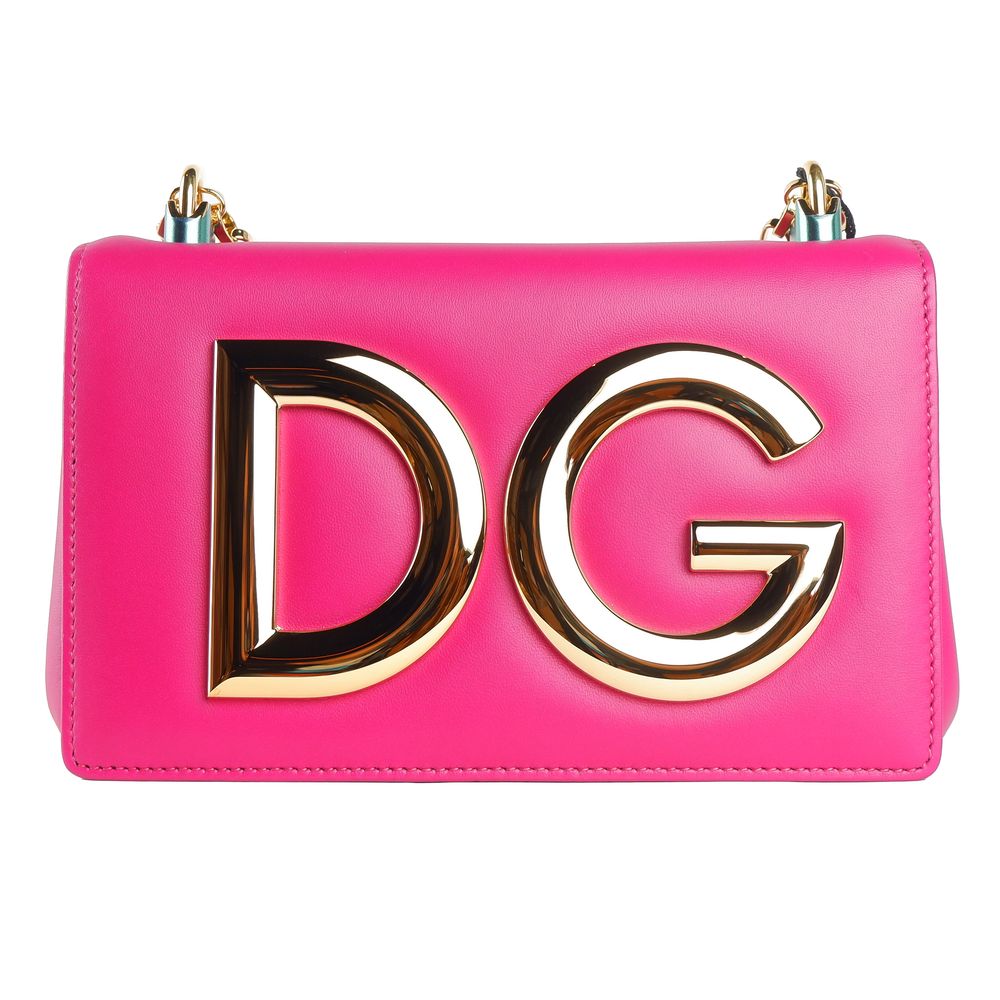 Dolce & Gabbana Fuchsia Calfskin Shoulder Bag