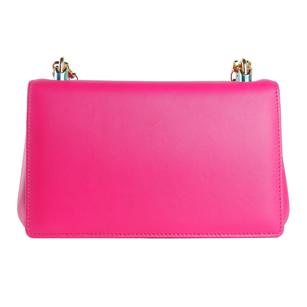 Dolce & Gabbana Fuchsia Calfskin Shoulder Bag