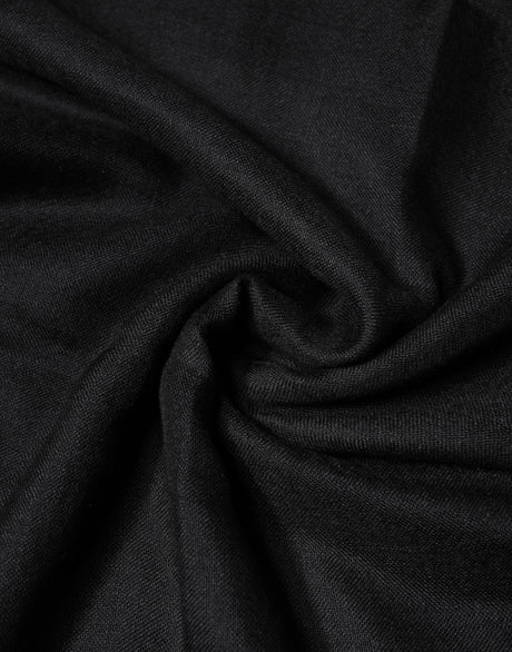 Dolce &amp; Gabbana Sort Cashmere Strik Hals Wrap Sjal Halstørklæde
