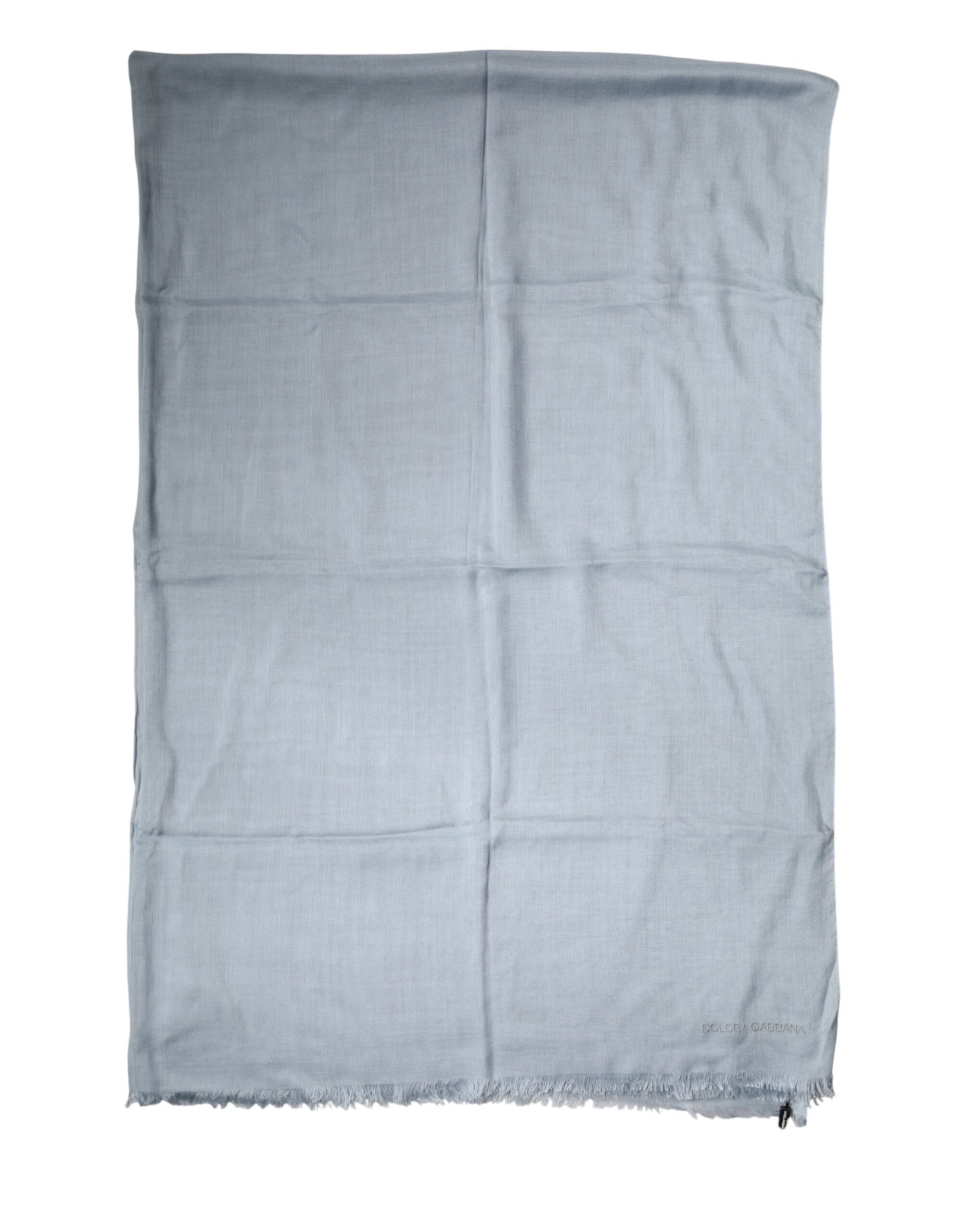 Dolce & Gabbana Light Blue Cashmere Knit Neck Wrap Scarf