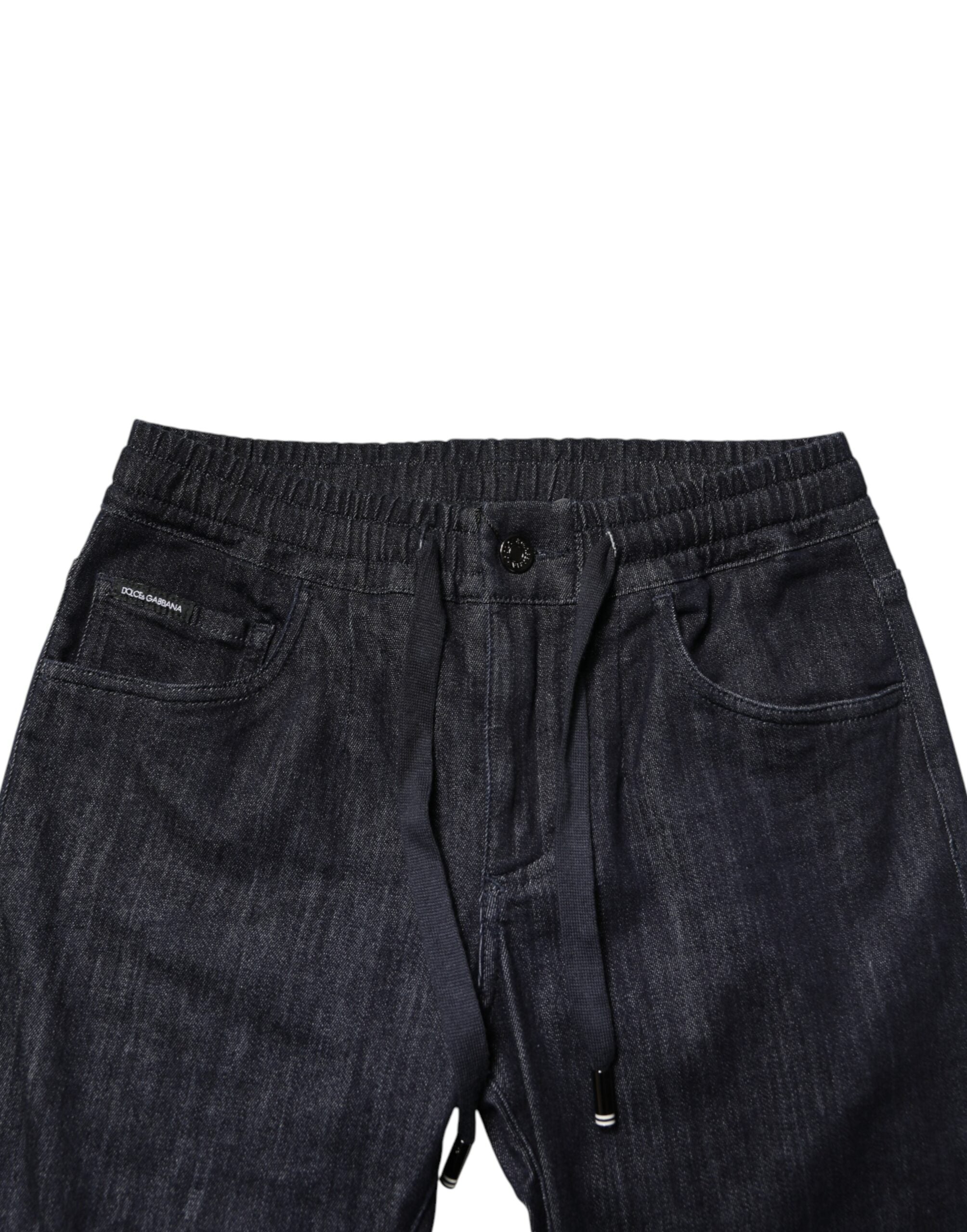 Dolce & Gabbana Black Cotton Stretch Skinny Denim Men Jeans