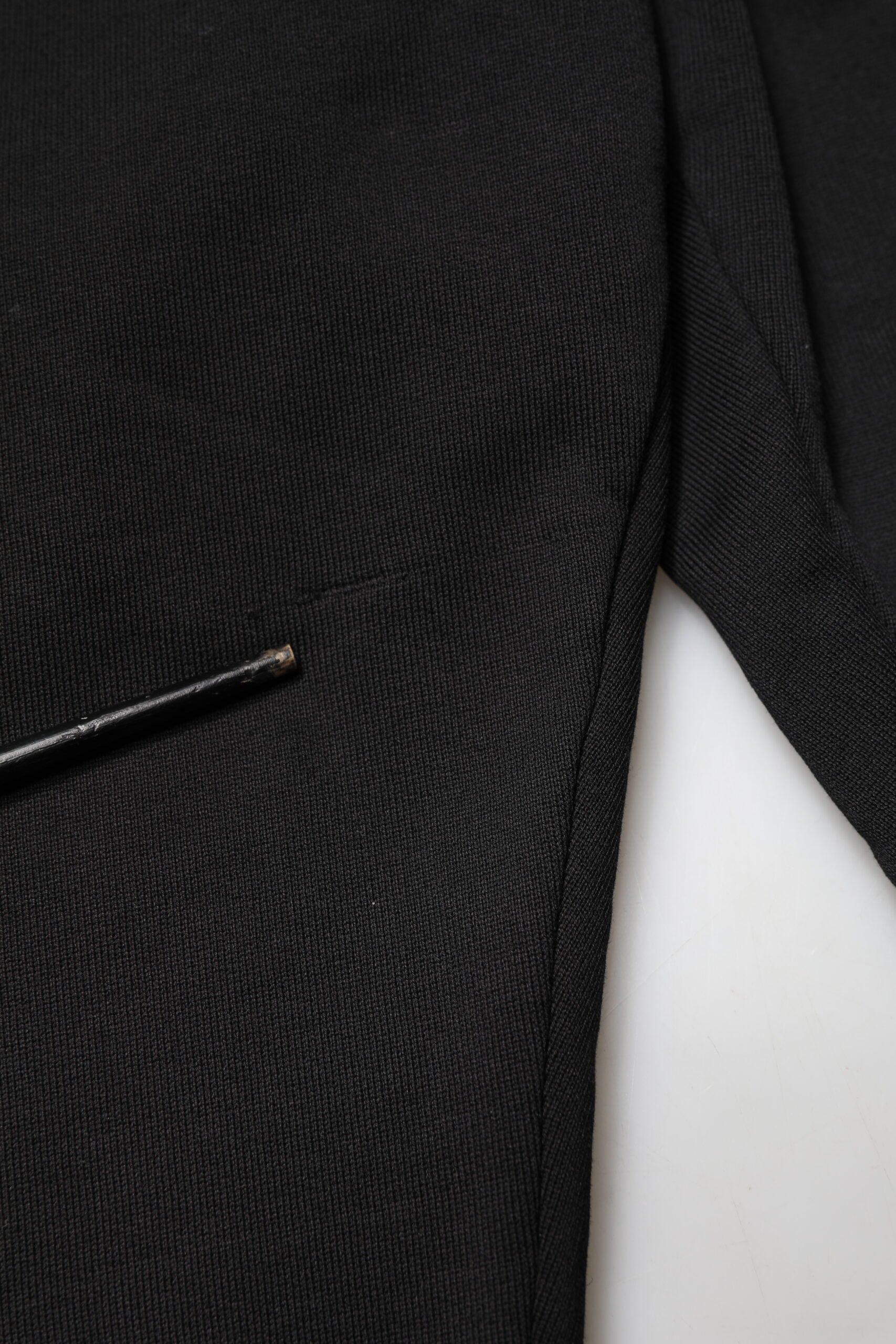 Dolce & Gabbana Black Cotton Mid Waist Jogger Trousers Pants