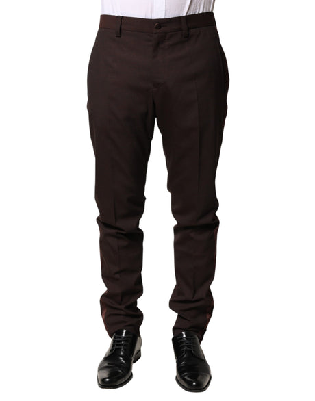 Dolce &amp; Gabbana Brune Polyester Herre Pæne Bukser