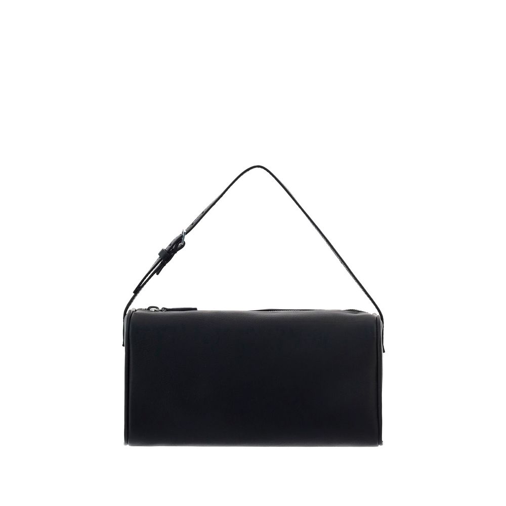 The Row Black Calf Leather Bos Taurus Shoulder Bag