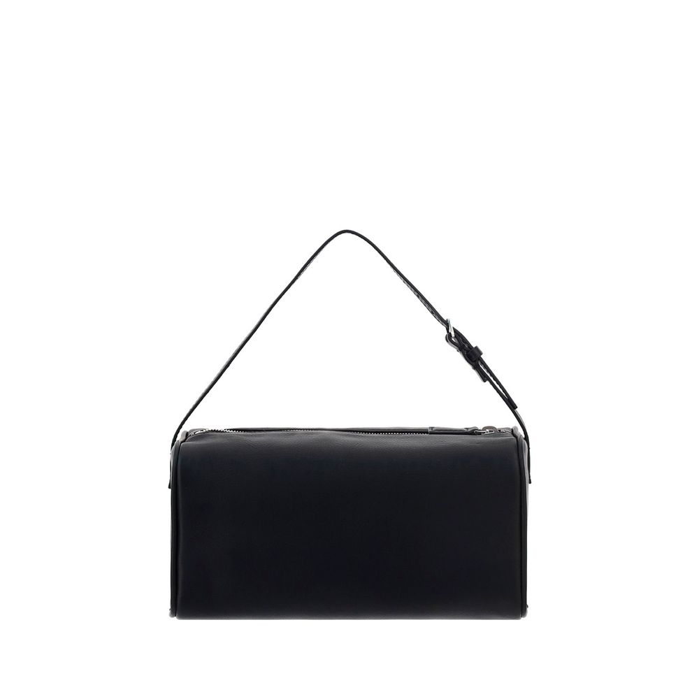 The Row Black Calf Leather Bos Taurus Shoulder Bag