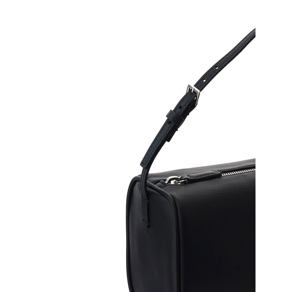 The Row Black Calf Leather Bos Taurus Shoulder Bag