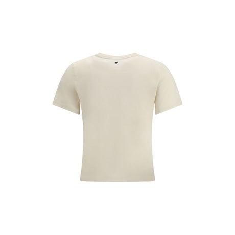 Max Mara Cremefarvet Bomulds T-shirt