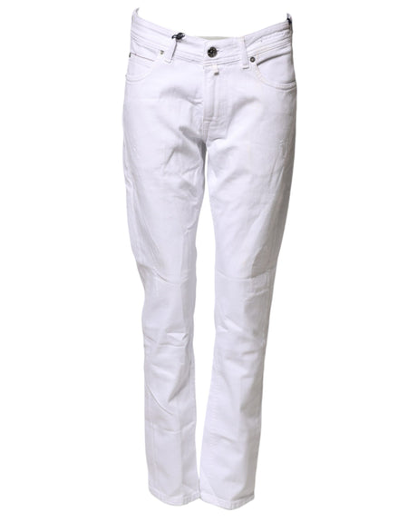 Briglia 1949 Hvide Bomuld Straight Fit Herre Denim Bukser Jeans