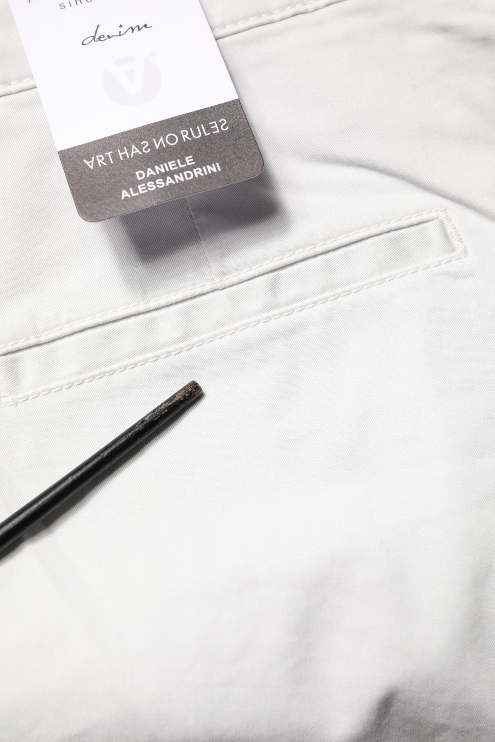 Daniele Alessandrini Hvide Bomuld Mellem Talje Skinny Herre Denim Jeans