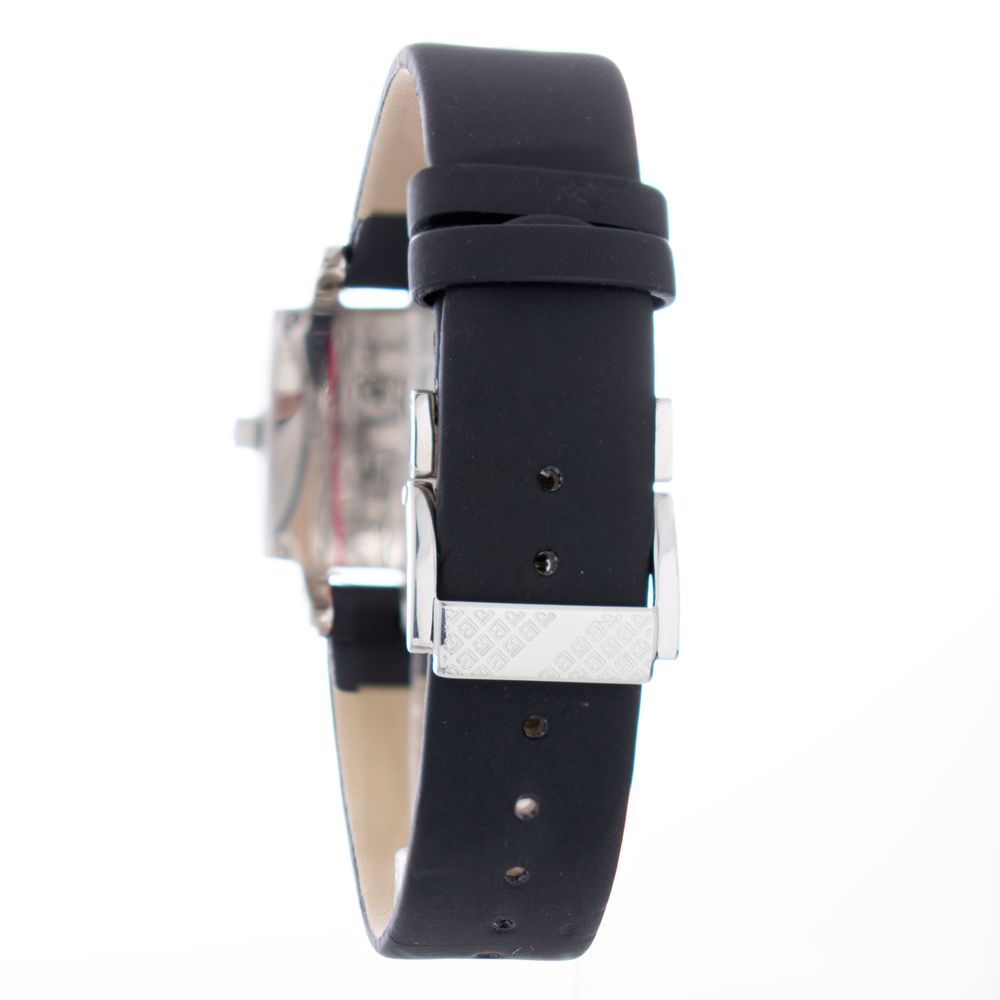Laura Biagiotti Black Leather Dress Watch
