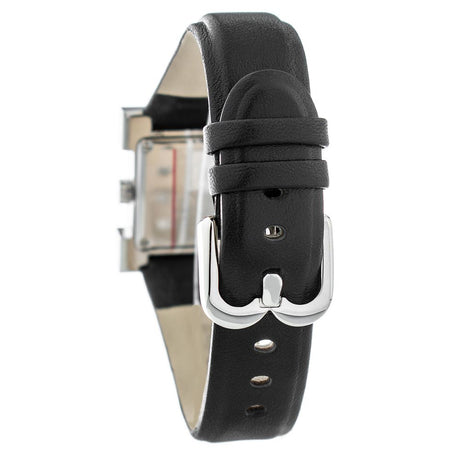 Laura Biagiotti Black Leather Dress Watch