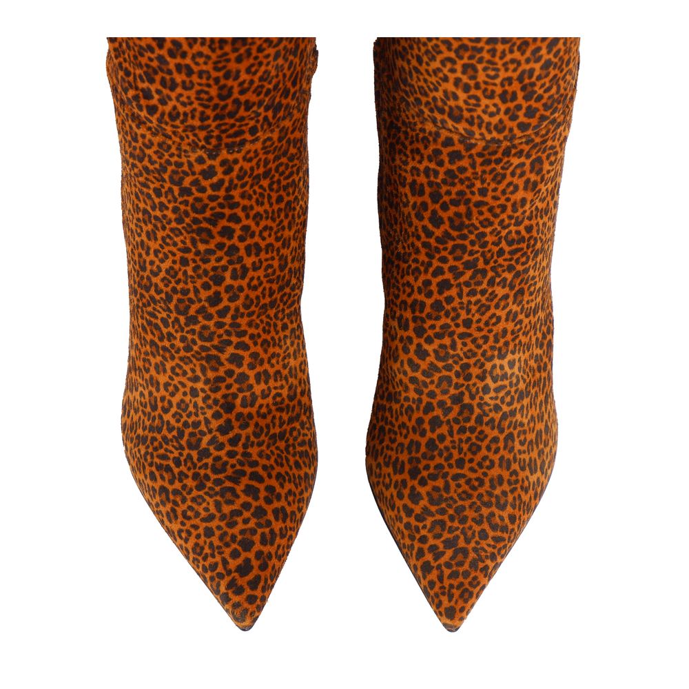 Sergio Rossi Marrone Suede Women Ankle Boot