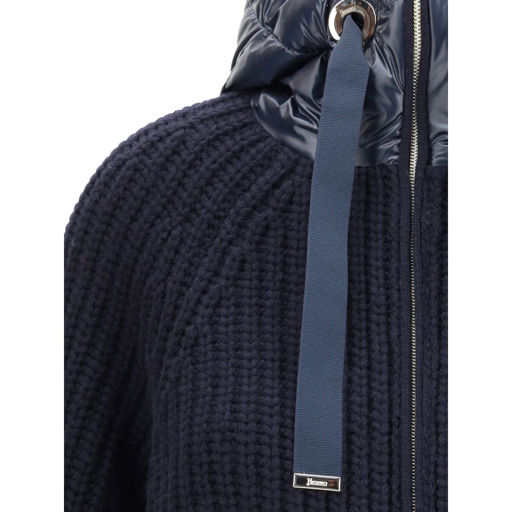 Herno Blue Fleece Wool Clothing