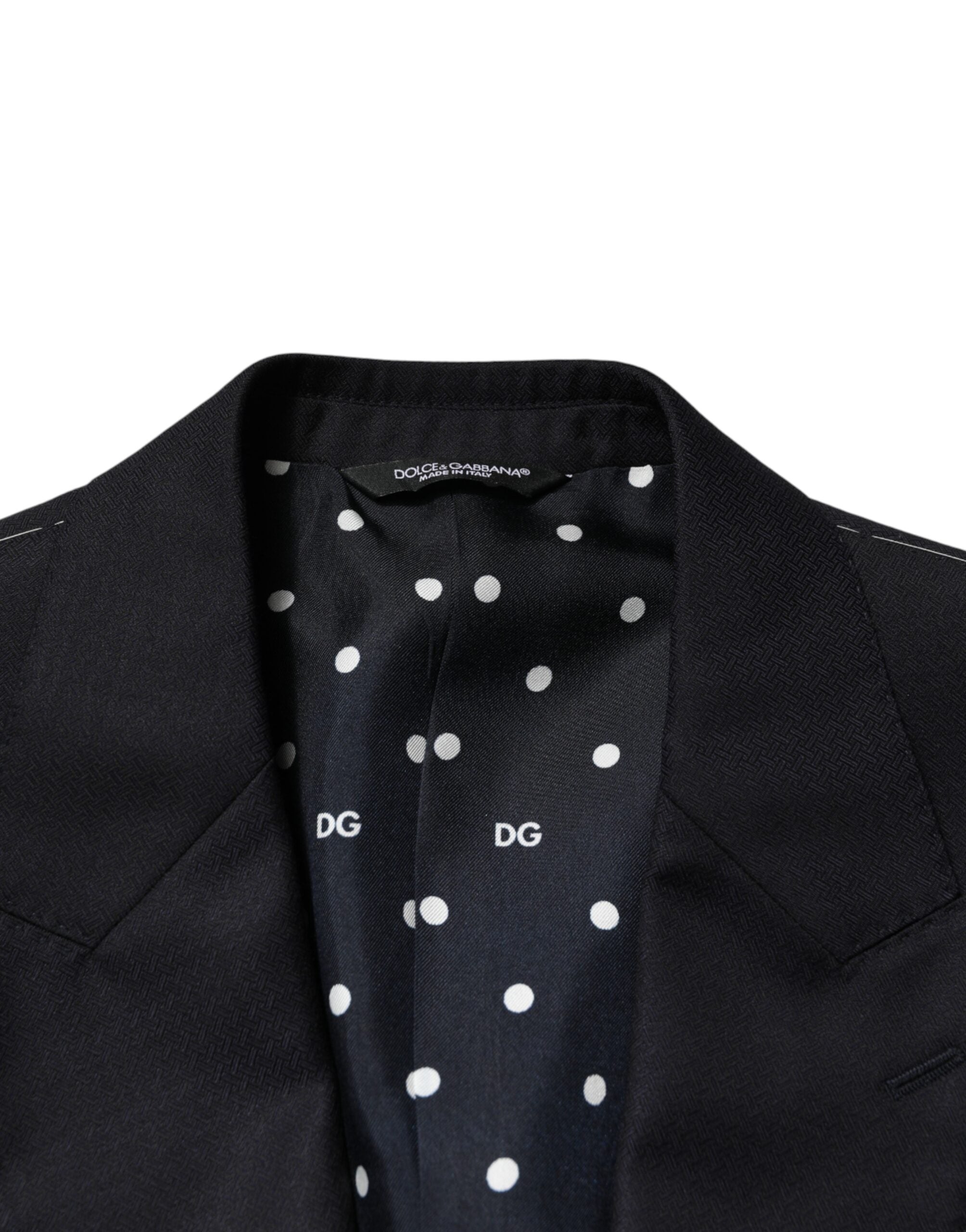 Dolce & Gabbana Dark Blue Wool Single Breasted Men 2 Piece Suit