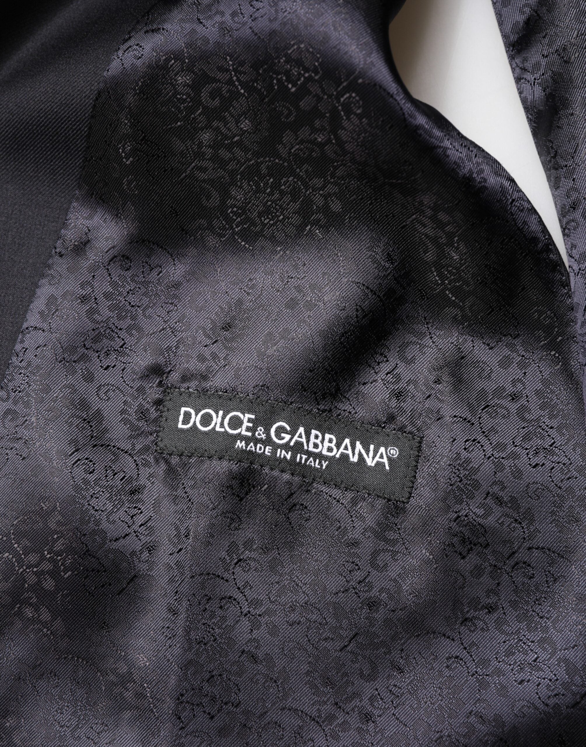 Dolce &amp; Gabbana Sort Uld Enkeltradet 3-delt Herrejakkesæt