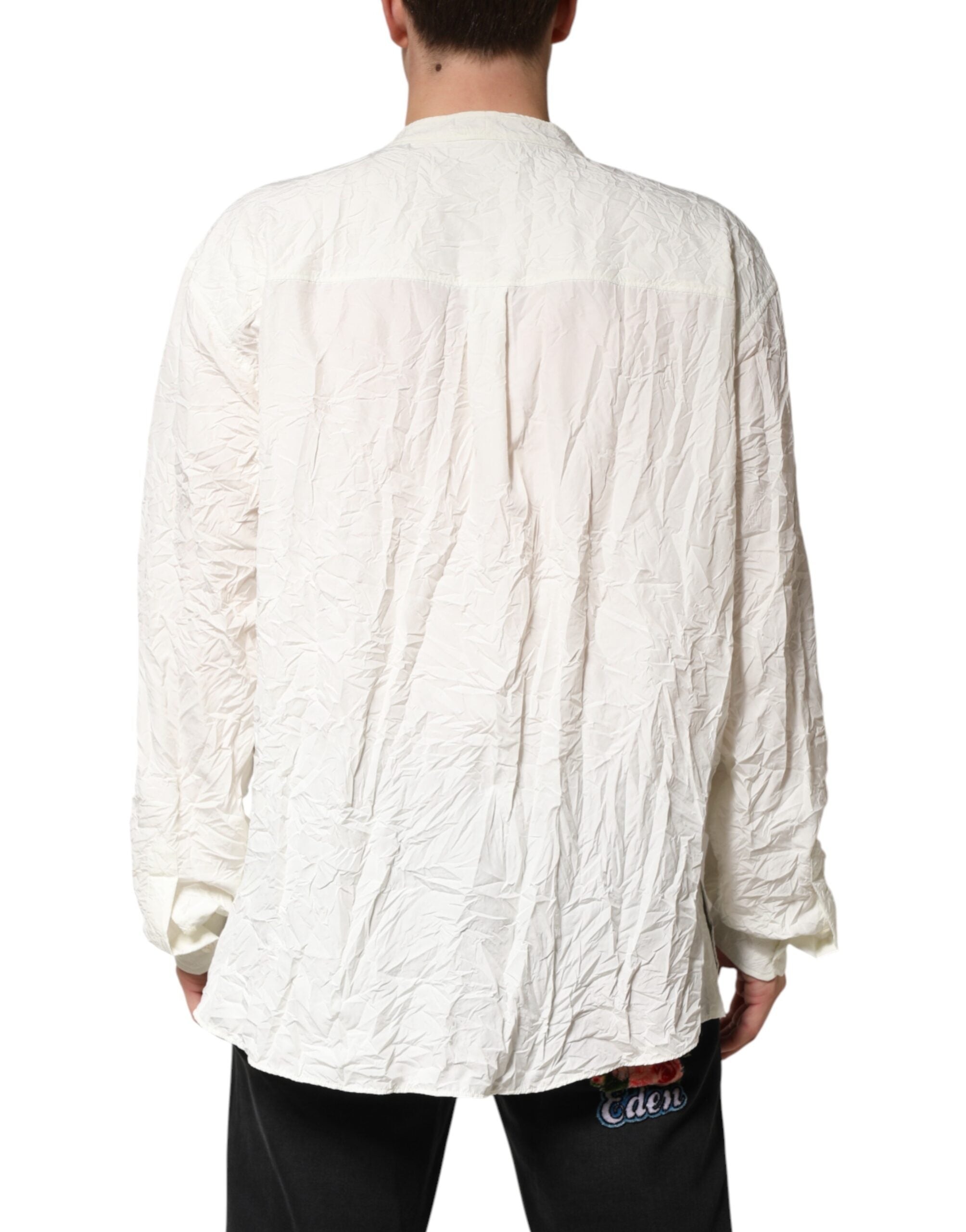 Dolce & Gabbana White Cotton Men Long Sleeves Men Shirt