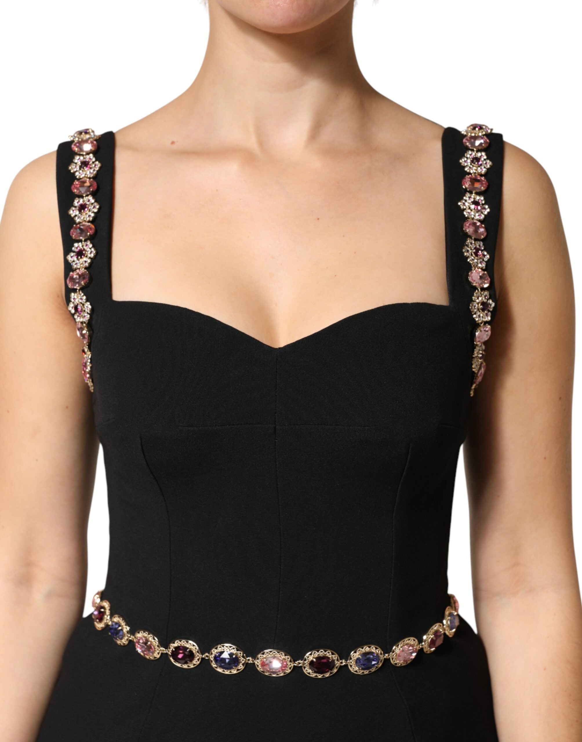 Dolce &amp; Gabbana Sort Udsmykket Havfruekjole med Skede