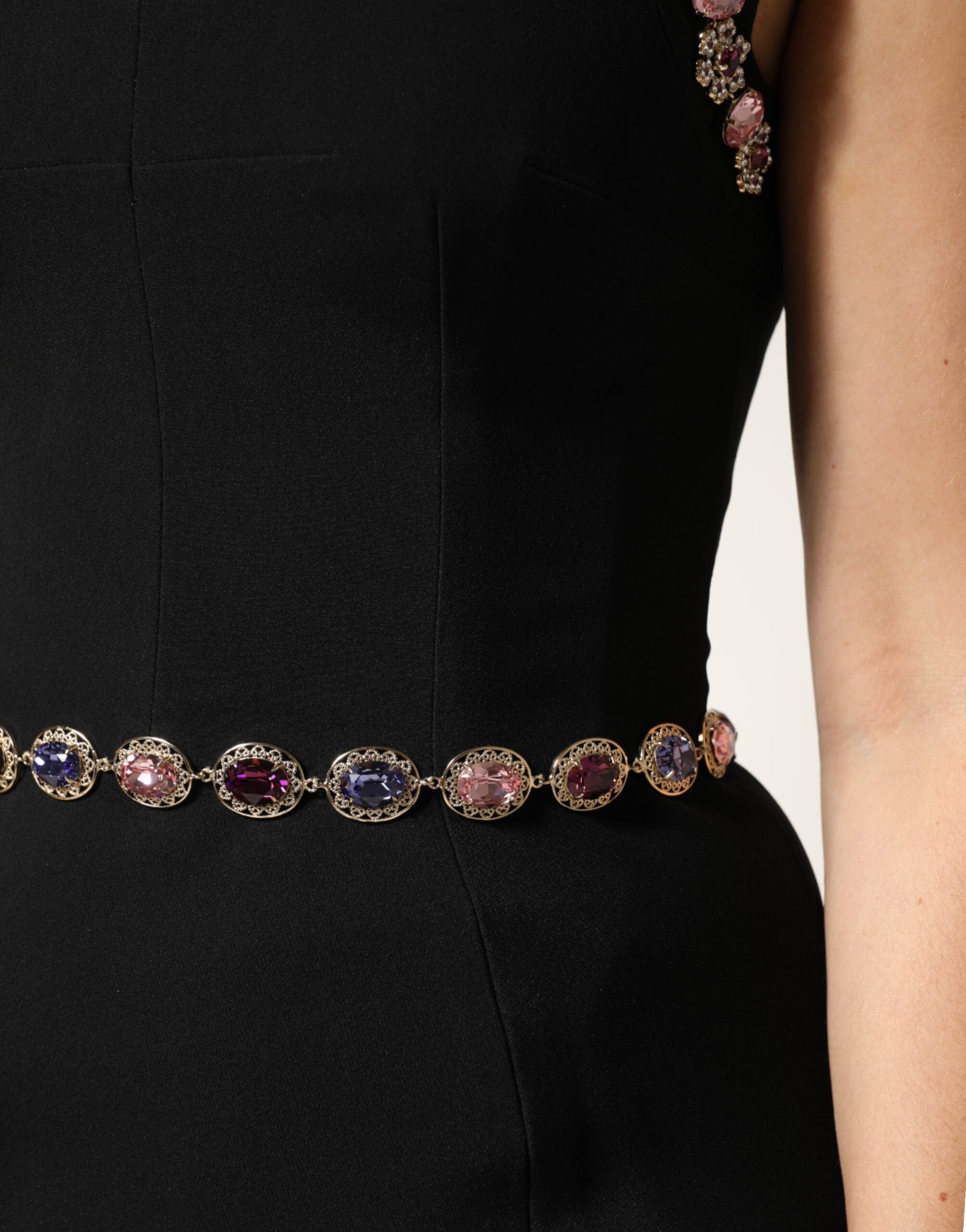 Dolce &amp; Gabbana Sort Udsmykket Havfruekjole med Skede