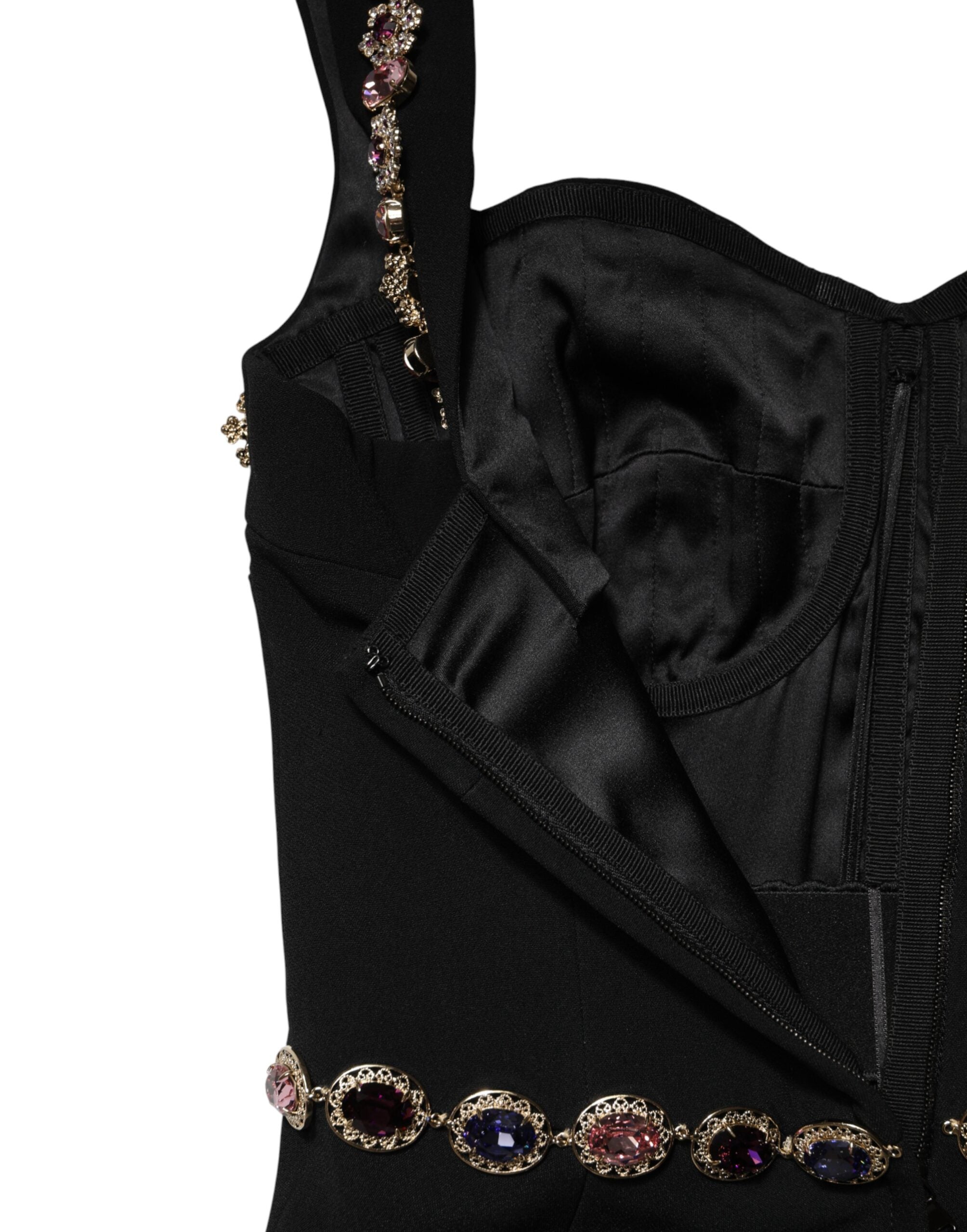 Dolce &amp; Gabbana Sort Udsmykket Havfruekjole med Skede